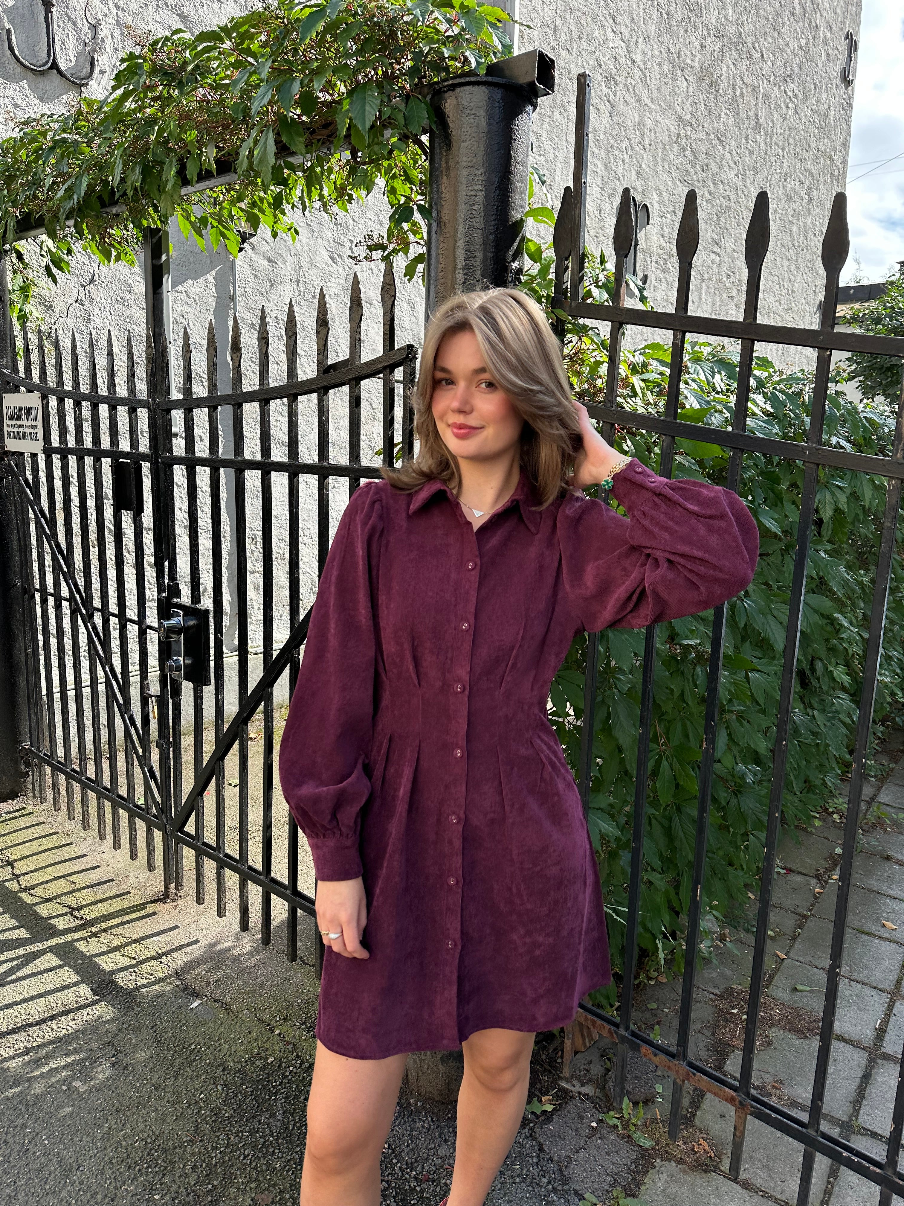 VICORDU Short Dress - Fig